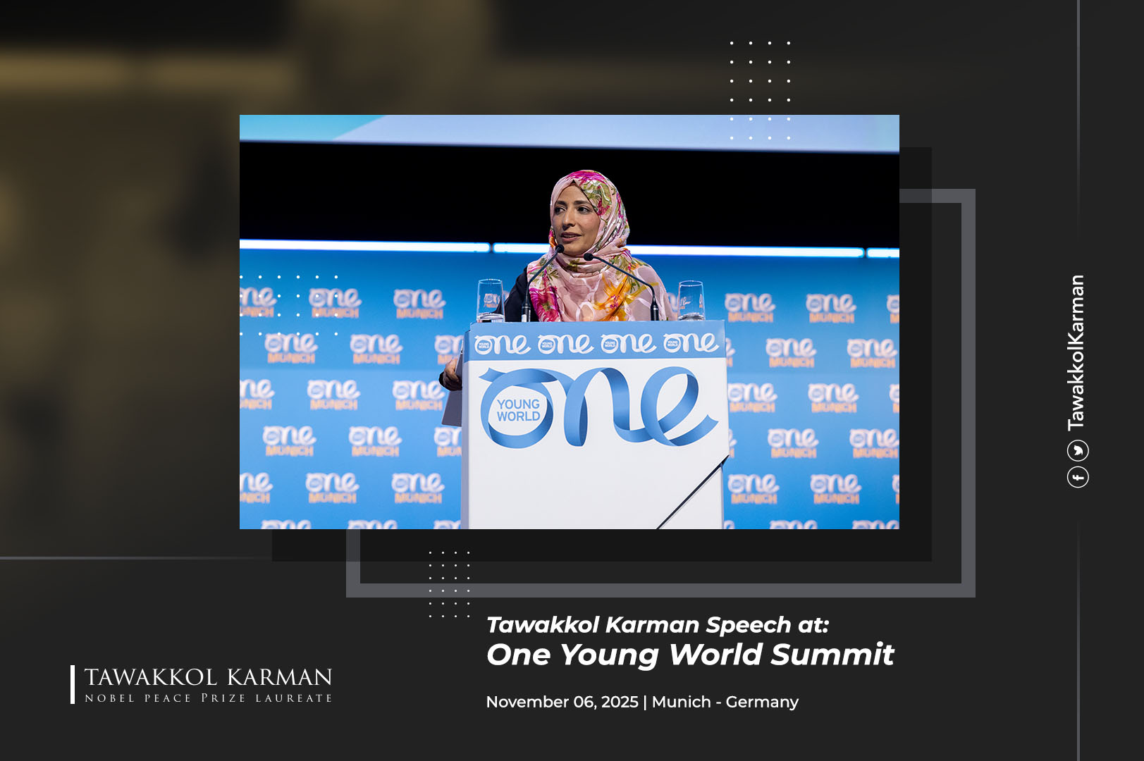Tawakkol Karman Speech at One Young World Summit